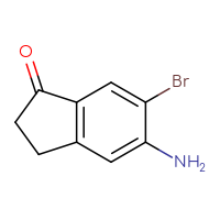 Chemical structure of 5-amino-6-bromo-2,3-dihydro-1H-inden-1-one - CSSB00010080117