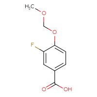 Chemical structure of 3-fluoro-4-(methoxymethoxy)benzoic acid - CSSB00012343924