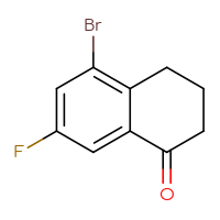 Chemical structure of 5-bromo-7-fluoro-1,2,3,4-tetrahydronaphthalen-1-one - CSSB00010133563