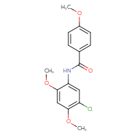 Chemical structure of N-(5-chloro-2,4-dimethoxyphenyl)-4-methoxybenzamide - CSSB00046187563