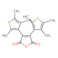 Chemical structure of bis(2,4,5-trimethylthiophen-3-yl)-2,5-dihydrofuran-2,5-dione - CSSB00025756361