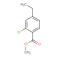 Chemical structure of methyl 2-chloro-4-ethylbenzoate - CSSB00045506909