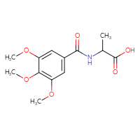 Chemical structure of 2-[(3,4,5-trimethoxyphenyl)formamido]propanoic acid - CSSB00000684259