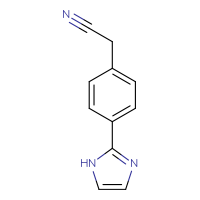Chemical structure of 2-[4-(1H-imidazol-2-yl)phenyl]acetonitrile - CSSB00134595948