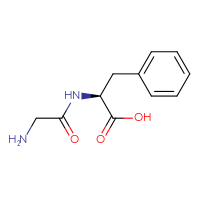 Chemical structure of (2S)-2-(2-aminoacetamido)-3-phenylpropanoic acid - CSSB00005492991