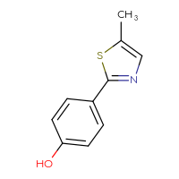 Chemical structure of 4-(5-methyl-1,3-thiazol-2-yl)phenol - CSSB00011720573
