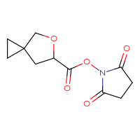 Chemical structure of 2,5-dioxopyrrolidin-1-yl 5-oxaspiro[2.4]heptane-6-carboxylate - CSSB02154136693