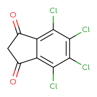 Chemical structure of 4,5,6,7-tetrachloro-2,3-dihydro-1H-indene-1,3-dione - CSSB00000043250