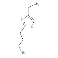 Chemical structure of 3-(4-ethyl-1,3-thiazol-2-yl)propan-1-amine - CSSB00011719714