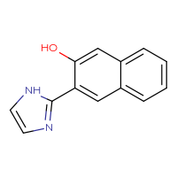 Chemical structure of 3-(1H-imidazol-2-yl)naphthalen-2-ol - CSSB00010214670