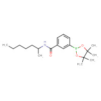 Chemical structure of N-(heptan-2-yl)-3-(4,4,5,5-tetramethyl-1,3,2-dioxaborolan-2-yl)benzamide - CSSB02229496619
