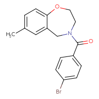 Chemical structure of 4-(4-bromobenzoyl)-7-methyl-2,3,4,5-tetrahydro-1,4-benzoxazepine - CSSB00074269415