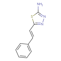 Chemical structure of 5-[(1E)-2-phenylethenyl]-1,3,4-thiadiazol-2-amine - CSSB00016280620