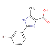 Chemical structure of 2-(3-bromophenyl)-5-methyl-1H-imidazole-4-carboxylic acid - CSSB00011474390