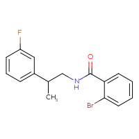 Chemical structure of 2-bromo-N-[2-(3-fluorophenyl)propyl]benzamide - CSSB00737446691