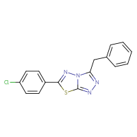 Chemical structure of 3-benzyl-6-(4-chlorophenyl)-[1,2,4]triazolo[3,4-b][1,3,4]thiadiazole - CSSB00121633433