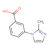 Chemical structure of 3-(2-methyl-1H-imidazol-1-yl)benzoic acid - CSSB00011935163
