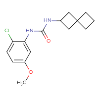 Chemical structure of 1-(2-chloro-5-methoxyphenyl)-3-{spiro[3.3]heptan-2-yl}urea - CSSB00091616463