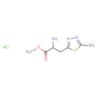 Chemical structure of methyl 2-amino-3-(5-methyl-1,3,4-thiadiazol-2-yl)propanoate hydrochloride - CSSB20963517561