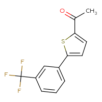 Chemical structure of 1-{5-[3-(trifluoromethyl)phenyl]thiophen-2-yl}ethan-1-one - CSSB00000629901