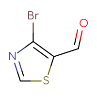 Chemical structure of 4-bromo-1,3-thiazole-5-carbaldehyde - CSSB00009870011