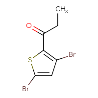 Chemical structure of 1-(3,5-dibromothiophen-2-yl)propan-1-one - CSSB00113419949
