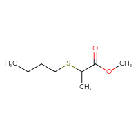 Chemical structure of methyl 2-(butylsulfanyl)propanoate - CSSB00000205509