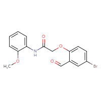 Chemical structure of 2-(4-bromo-2-formylphenoxy)-N-(2-methoxyphenyl)acetamide - CSSB00015197334