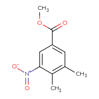 Chemical structure of methyl 3,4-dimethyl-5-nitrobenzoate - CSSB00011298388