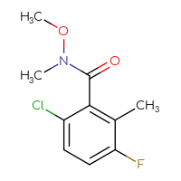 Chemical structure of 6-chloro-3-fluoro-N-methoxy-N,2-dimethylbenzamide - CSSB01045818148