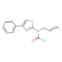 Chemical structure of N-(4-phenyl-1,3-thiazol-2-yl)-N-(prop-2-en-1-yl)carbamoyl chloride - CSSB21224771447