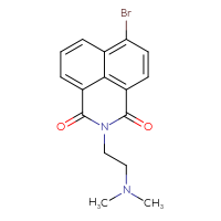 Chemical structure of 10-bromo-3-[2-(dimethylamino)ethyl]-3-azatricyclo[7.3.1.0⁵,¹³]trideca-1(13),5,7,9,11-pentaene-2,4-dione - CSSB03436546387