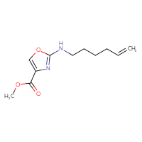 Chemical structure of methyl 2-[(hex-5-en-1-yl)amino]-1,3-oxazole-4-carboxylate - CSSB06750171714