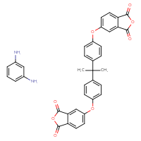 Chemical structure of 5-[4-(2-{4-[(1,3-dioxo-1,3-dihydro-2-benzofuran-5-yl)oxy]phenyl}propan-2-yl)phenoxy]-1,3-dihydro-2-benzofuran-1,3-dione; benzene-1,3-diamine - CSSB00121576826