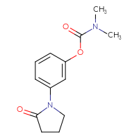Chemical structure of 3-(2-oxopyrrolidin-1-yl)phenyl N,N-dimethylcarbamate - CSSB21432470243