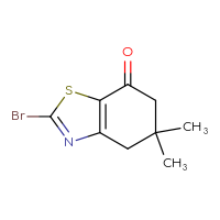 Chemical structure of 2-bromo-5,5-dimethyl-4,5,6,7-tetrahydro-1,3-benzothiazol-7-one - CSSB00010272110