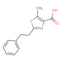 Chemical structure of 5-methyl-2-(2-phenylethyl)-1,3-thiazole-4-carboxylic acid - CSSB00006414495