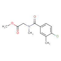 Chemical structure of methyl 2-[1-(4-chloro-3-methylphenyl)-N-methylformamido]acetate - CSSB00006261276