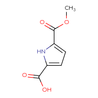 Chemical structure of 5-(methoxycarbonyl)-1H-pyrrole-2-carboxylic acid - CSSB00009847435