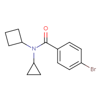Chemical structure of 4-bromo-N-cyclobutyl-N-cyclopropylbenzamide - CSSB01005140845