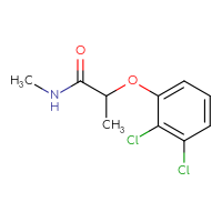 Chemical structure of 2-(2,3-dichlorophenoxy)-N-methylpropanamide - CSSB00103309837