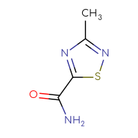 Chemical structure of 3-methyl-1,2,4-thiadiazole-5-carboxamide - CSSB00015365721