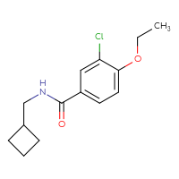 Chemical structure of 3-chloro-N-(cyclobutylmethyl)-4-ethoxybenzamide - CSSB07966035615