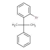 Chemical structure of 1-bromo-2-(2-phenylpropan-2-yl)benzene - CSSB21437033087