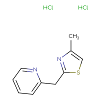 Chemical structure of 2-[(4-methyl-1,3-thiazol-2-yl)methyl]pyridine dihydrochloride - CSSB00000750233