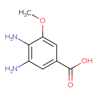 Chemical structure of 3,4-diamino-5-methoxybenzoic acid - CSSB00102859075