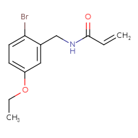 Chemical structure of N-[(2-bromo-5-ethoxyphenyl)methyl]prop-2-enamide - CSSB20496300251