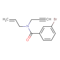 Chemical structure of 3-bromo-N-(prop-2-en-1-yl)-N-(prop-2-yn-1-yl)benzamide - CSSB00015039870