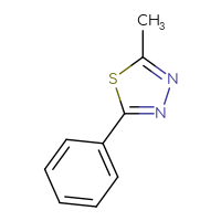 Chemical structure of 2-methyl-5-phenyl-1,3,4-thiadiazole - CSSB00015855551