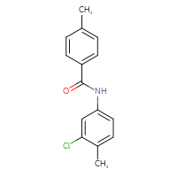 Chemical structure of N-(3-chloro-4-methylphenyl)-4-methylbenzamide - CSSB00027988518